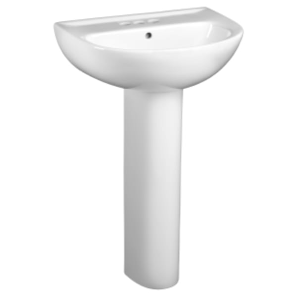 24" Evolution® 4" Centerset Pedestal Sink Top and Leg Combination in WHITE