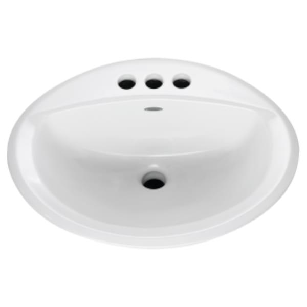 Aqualyn® Drop-In Sink With 4-Inch Centerset Less Overflow White