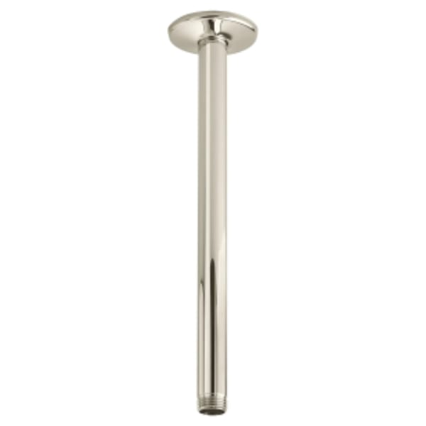 Rain 12-Inch Ceiling Mount Rain Showerhead Arm Polished Nickel