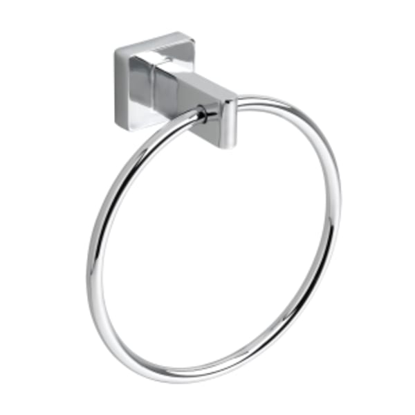 7-1/8" x 3-3/16" x 8-1/8", Polished Chrome, Metal, Wall Mount, Towel Ring