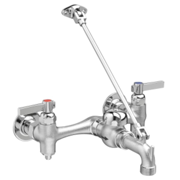 Top Brace Wall-Mount Service Sink Faucet with 6-Inch Vacuum Breaker Spout Rough Chrome