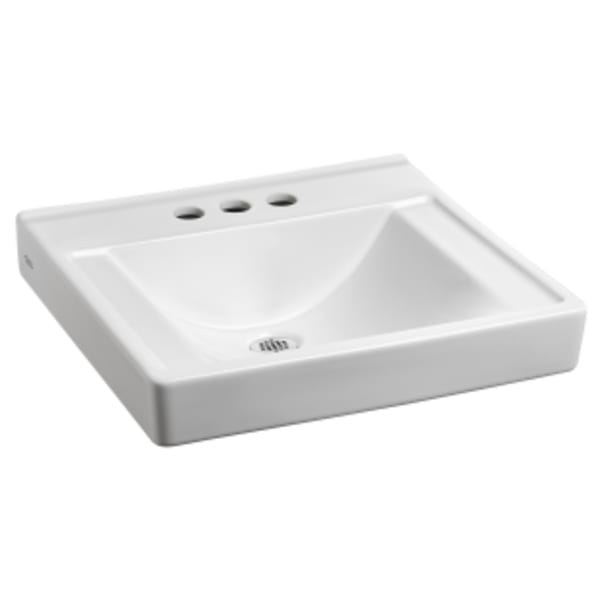 Decorum® Wall-Hung EverClean® Sink Less Overflow With 4-Inch Centerset White