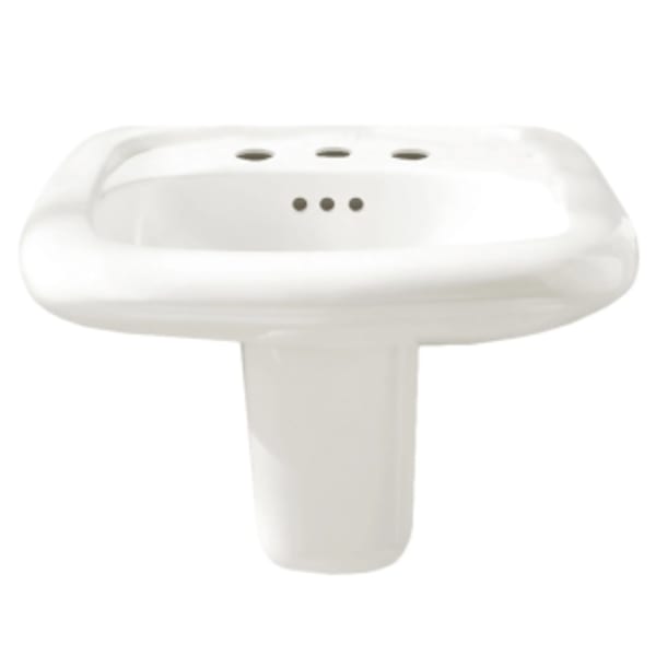 Murro® Wall-Hung EverClean Sink With 8-Inch Widespread White