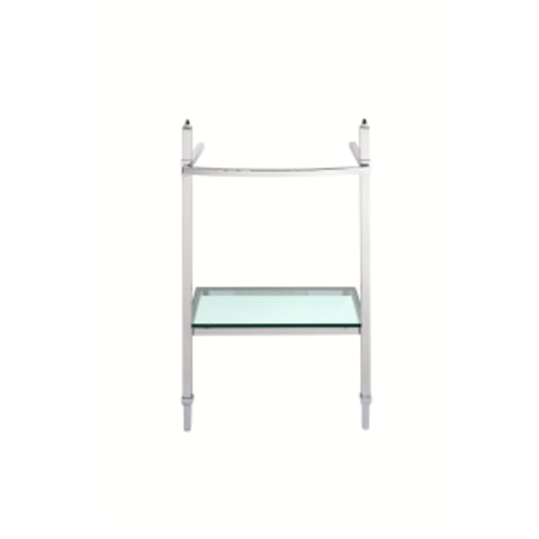 Wyatt® 21" Console Legs with Glass Shelf in CHROME