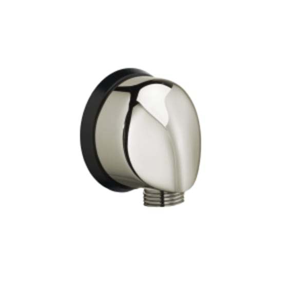 Round Wall Elbow for Hand Shower in PLATINUM NICKEL