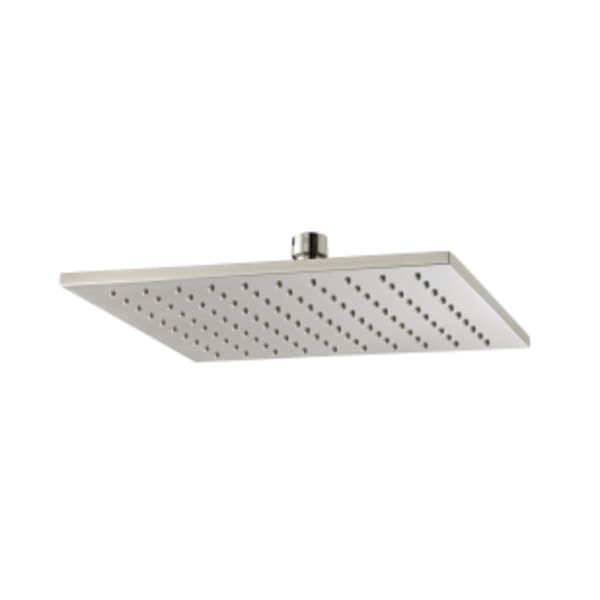 Slim Square Single Function 10" Showerhead in BRUSHED NICKEL