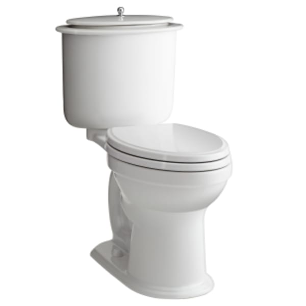 Single Flush Pull Knob Toilet Tank Only in CANVAS WHITE