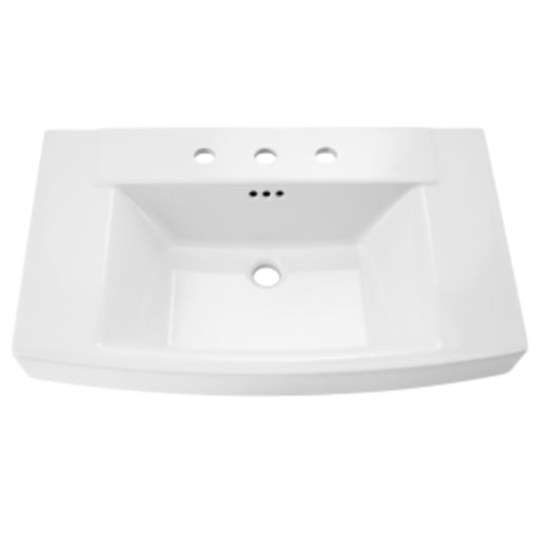 Townsend® 8" Widespread Pedestal Sink Top in WHITE