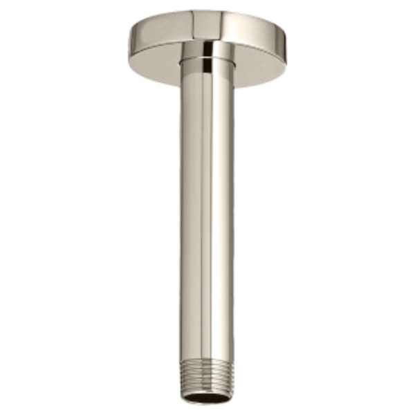6-Inch Ceiling Mount Rain Showerhead Arm Polished Nickel