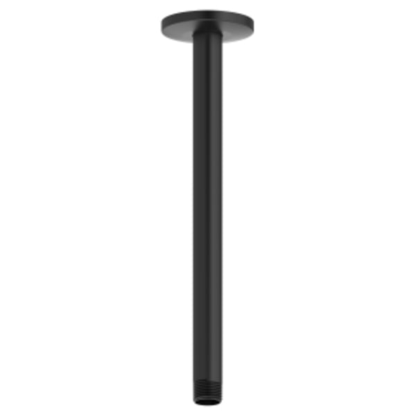 Rain 12-Inch Ceiling Mount Rain Showerhead Arm Matte Black