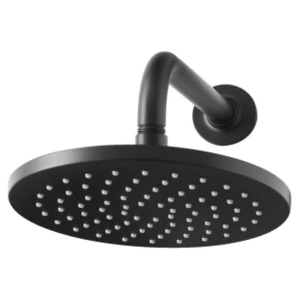 Studio® S 8" 1.8 gpm/6.8 L/min Water-Saving Rain Showerhead Matte Black