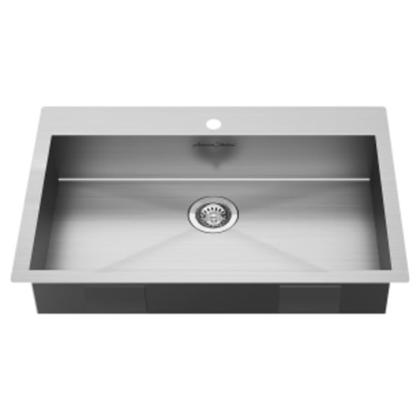 Edgewater® 33 x 22-Inch Stainless Steel 1-Hole Dual Mount Single-Bowl ADA Kitchen Sink
