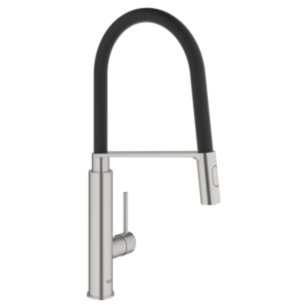 Single-Handle Semi-Pro Dual Spray Kitchen Faucet 1.75 GPM in GROHE SUPERSTEEL