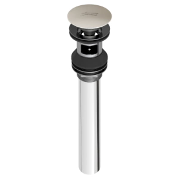 Push Pop-up Drain With Overflow Brushed Nickel