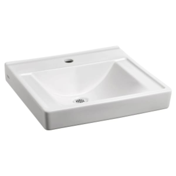 Decorum® Wall-Hung EverClean® Sink Less Overflow With Center Hole Only White