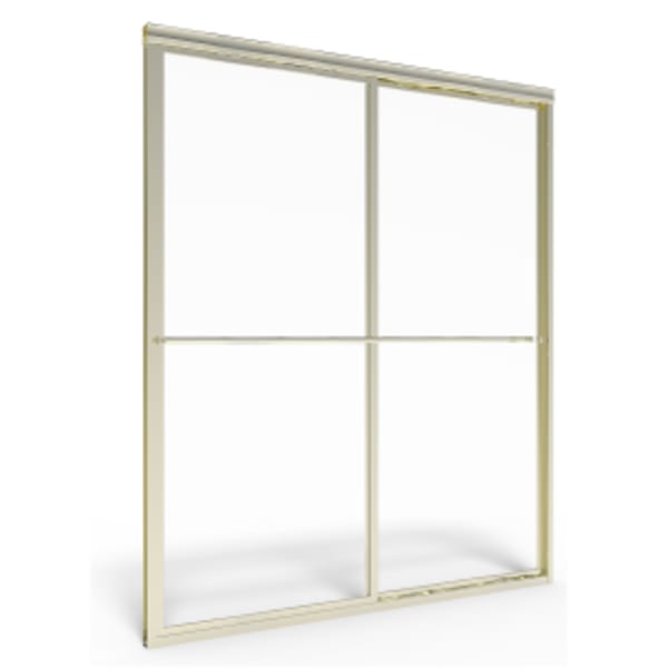 Prestige 68" Height Framed Sliding Shower Door Brushed Nickel