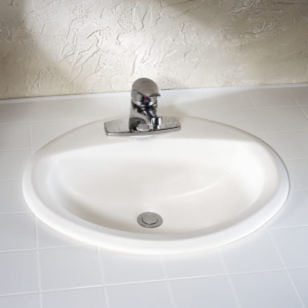 Aqualyn® Drop-In Sink With 4-Inch Centerset White