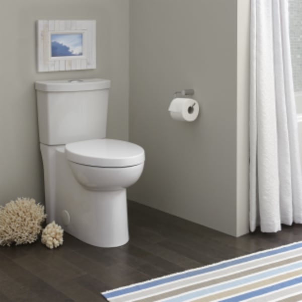 Studio® Skirted Two-Piece Dual Flush 1.6 gpf/6.0 Lpf and 1.1 gpf/4.2 Lpf Chair Height Elongated Toilet With Seat White