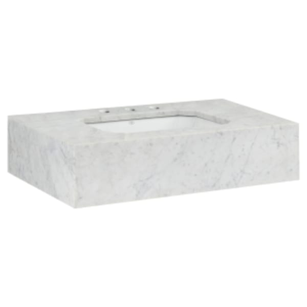 Belshire® 30" Carrara Marble Console Top, 3 Hole