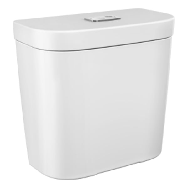 Dual Flush Push Button Toilet Tank Only in CANVAS WHITE