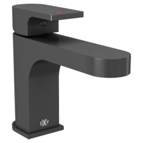 Equility® Single Handle Bathroom Faucet with Indicator Markings and Lever Handle in MATTE BLACK