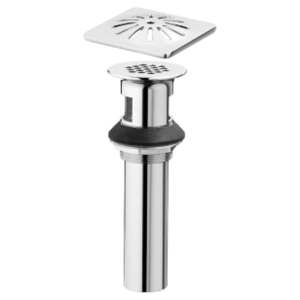 Oak Hill® Grid Drain with Decorative Cover in POLISHED CHROME