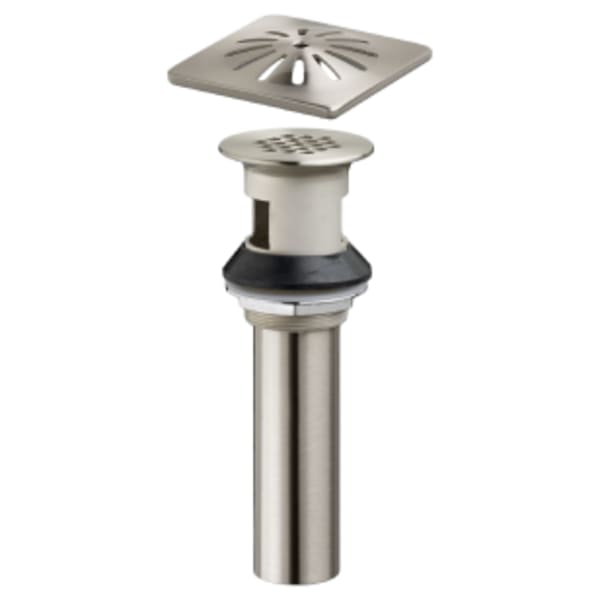 Oak Hill® Grid Drain with Decorative Cover in BRUSHED NICKEL