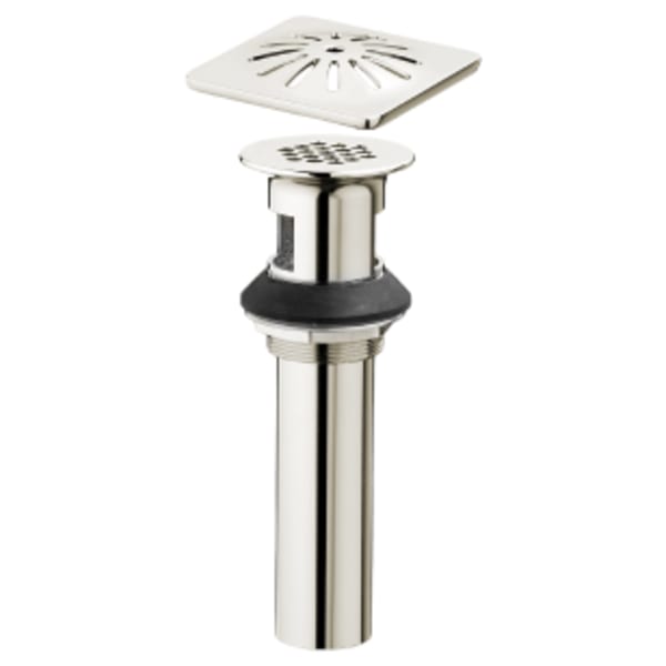 Oak Hill® Grid Drain with Decorative Cover in PLATINUM NICKEL