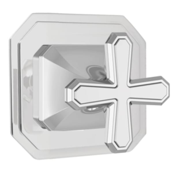 Belshire 3/2 or 4/3 Diverter Valve Trim Only with Cross Handle in POLISHED CHROME