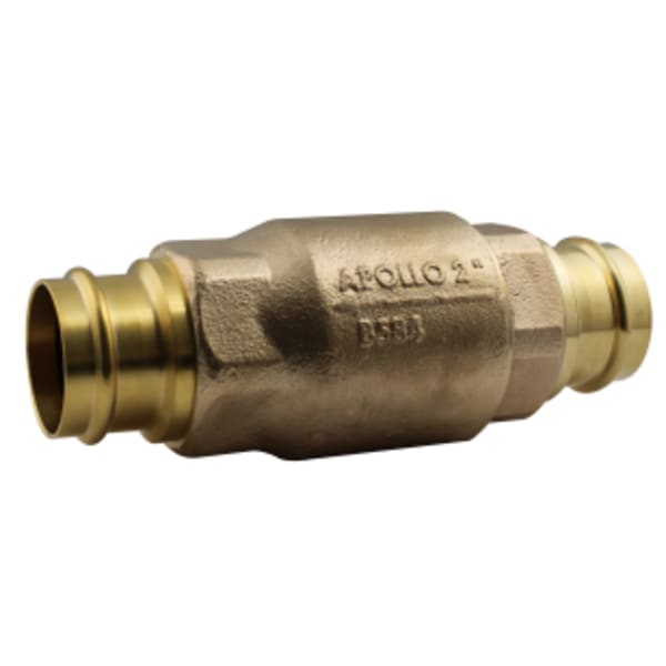 Apollo Bronze Ball-Cone In-Line Check Valve with Standard Configuration 1" (2 x Press)