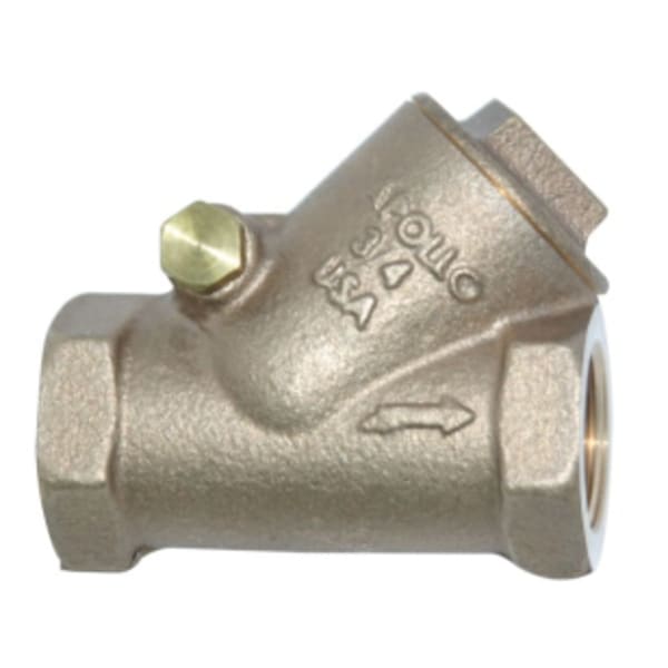 Apollo Bronze Y-Pattern Swing Check Valve with Bronze Seat Disc 1-1/2" (2 x FNPT)