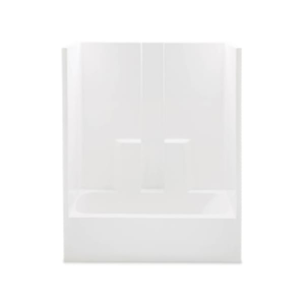 260330 60 x 30 AcrylX Alcove Left-Hand Drain One-Piece Tub Shower in White