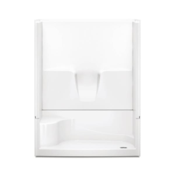 160344PS 60 x 34 AcrylX Alcove Left-Hand Drain Four-Piece Shower in White, Right seat