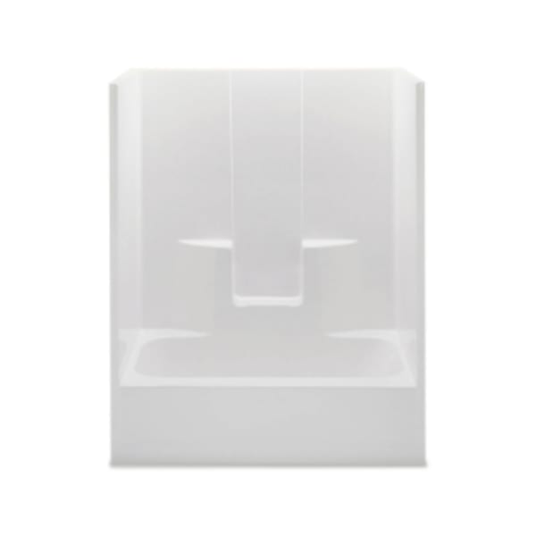 2603SGM AFR 60 x 32 AcrylX Alcove Left-Hand Drain One-Piece Tub Shower in White