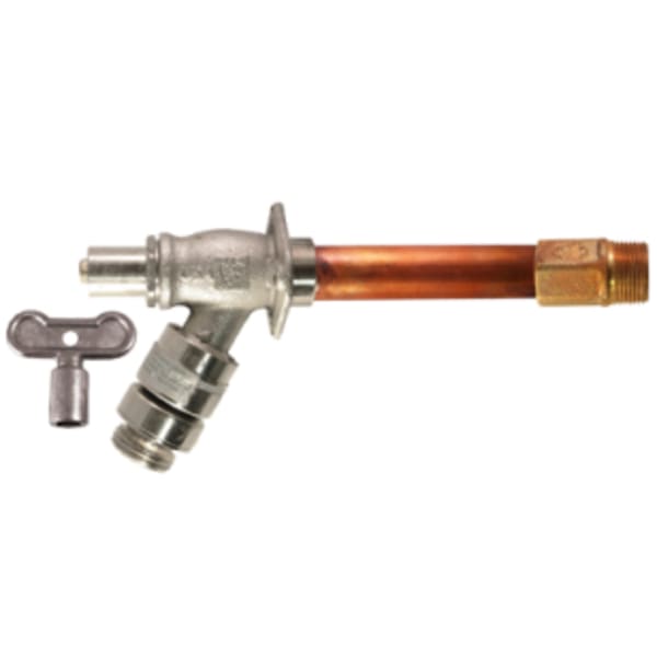 Self-Draining Anti-Siphon Frost-Proof Hydrant 1/2" FIP or 3/4" MIP Loose Key Lead Free 6"