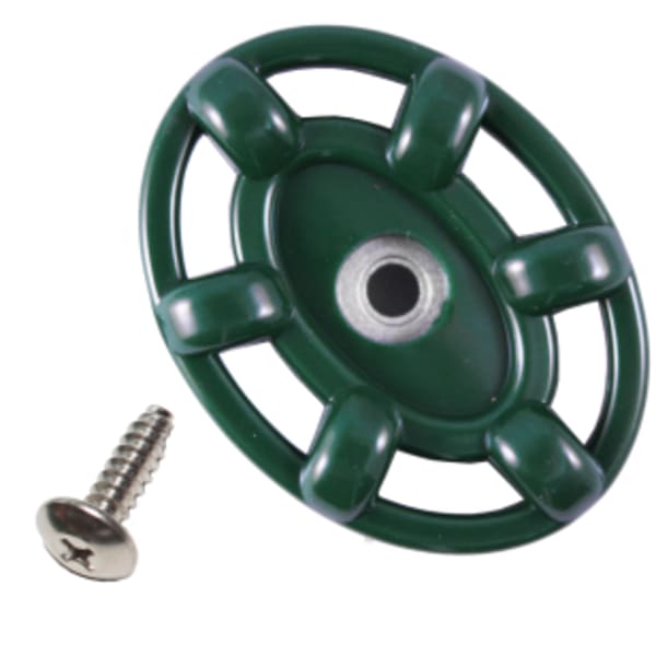 Green Rubberized Coated Oval Handle & Self-Tapping Stainless Steel Screw