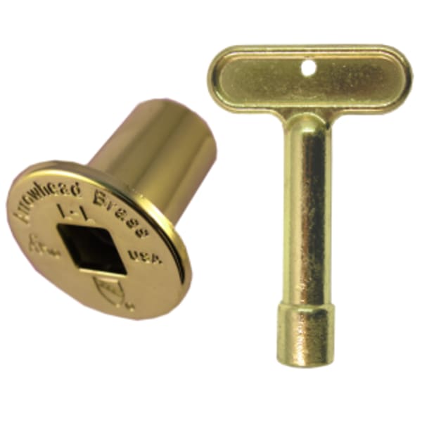 Flange & Key for ABP Log Lighter Valve Polished Brass