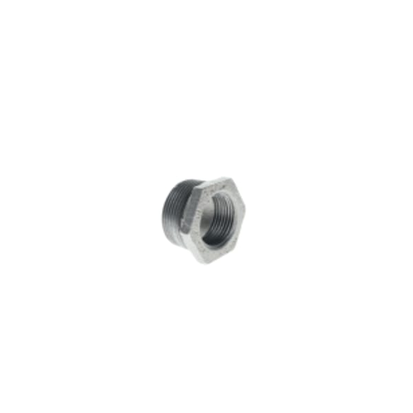 1-1/2" x 3/4" Galvanized Malleable Bushing MPT x FPT