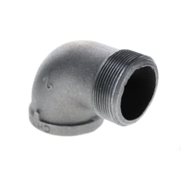 2-1/2" Black Malleable 90 Degree Street Elbow FPT x MPT