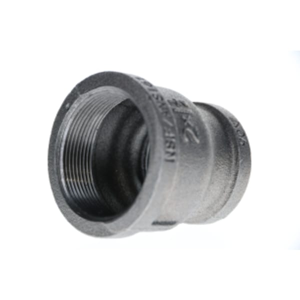 2-1/2" x 1-1/4" Black Malleable Coupling FPT x FPT