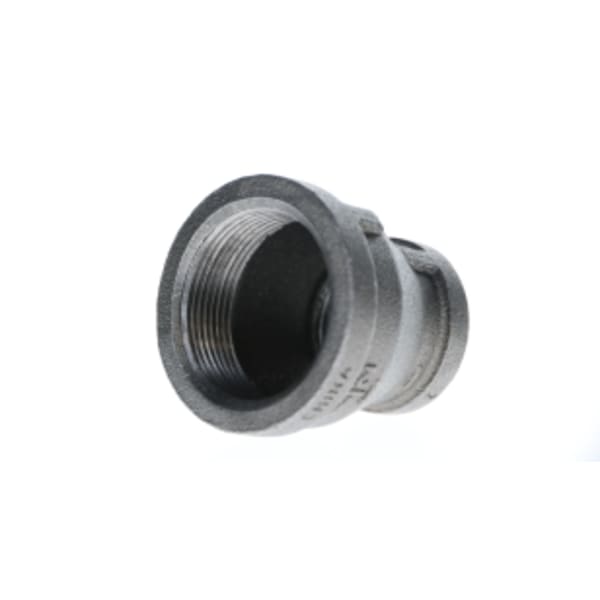 1-1/2" x 1" Black Malleable Coupling FPT x FPT