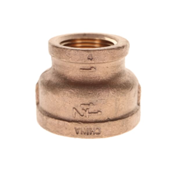 1-1/2" x 1" - Bronze Reducing Coupling - Lead Free - FNPT x FNPT