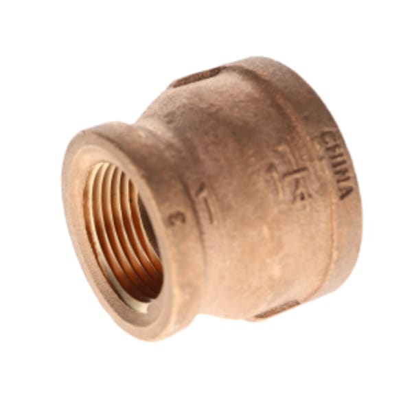 1-1/4" x 3/4" - Bronze Reducing Coupling - Lead Free - FNPT x FNPT
