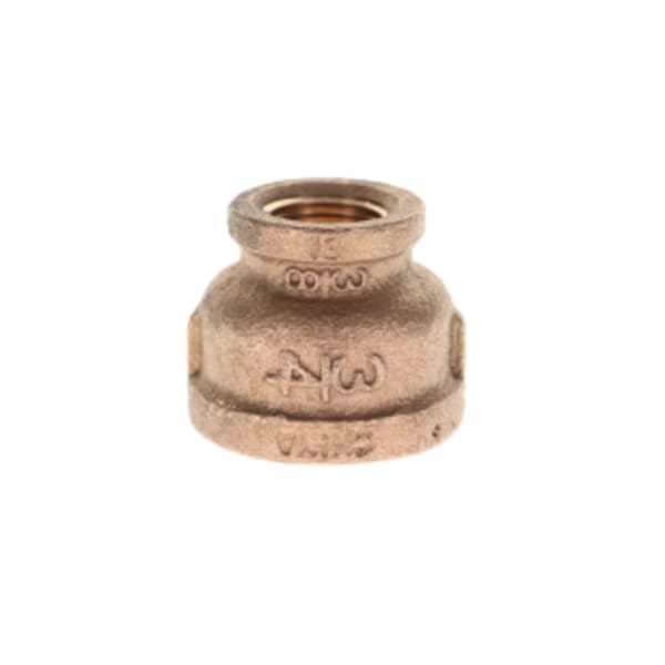 1/4" x 1/8" - Bronze Reducing Coupling - Lead Free - FNPT x FNPT