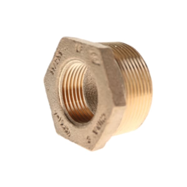 1" x 3/4" - Bronze Hex Bushing - Lead Free - MNPT x FNPT