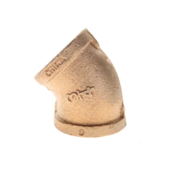 3/4" - 45 Deg Bronze Elbow - Lead Free - FNPT x FNPT