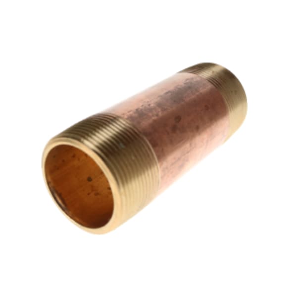 2-1/2" x 5" Red Brass Pipe Nipple