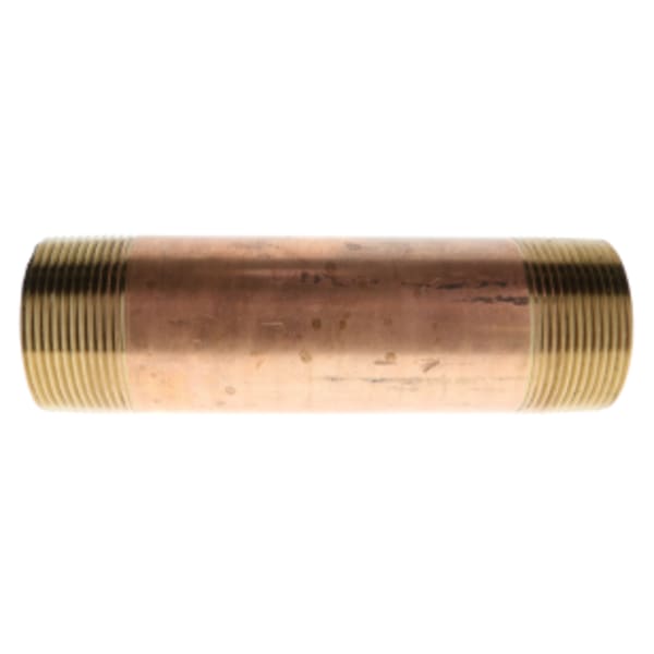 1-1/2" x 6" Red Brass Pipe Nipple