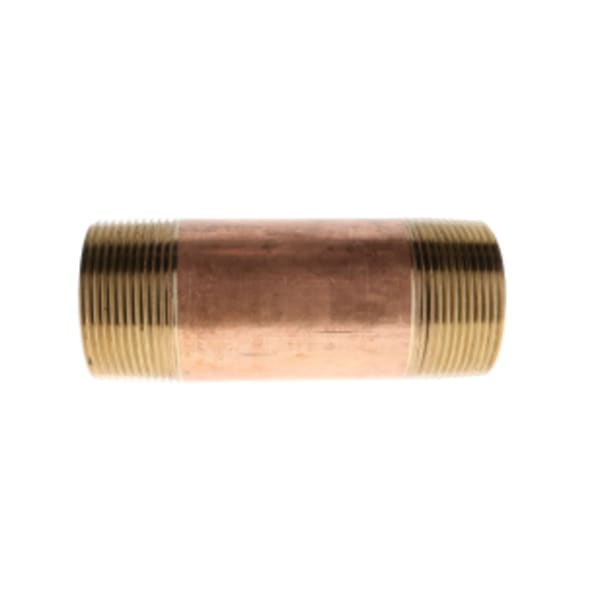 1-1/2" x 4-1/2" Red Brass Pipe Nipple