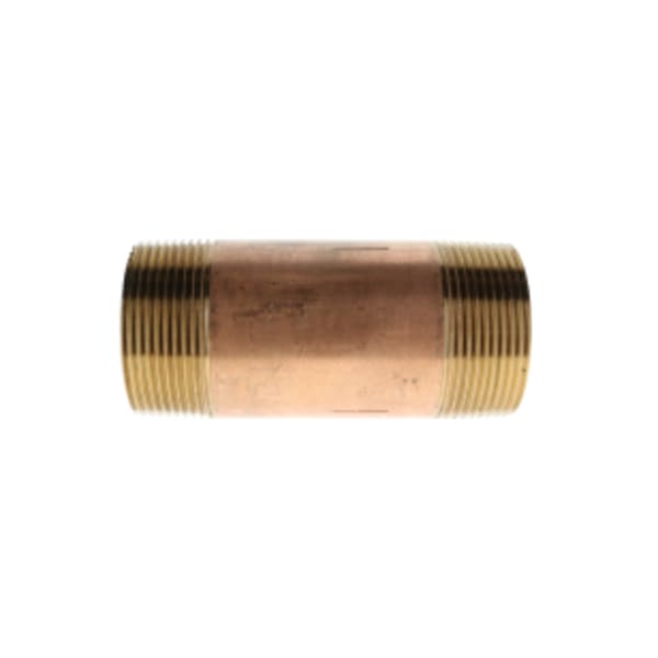 2" x 3-1/2" Red Brass Pipe Nipple